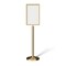 Montour Line Sign Frame Floor Standing 14 x 22 in. V Polished Brass Steel FS200-1422-V-PB - alternate 1